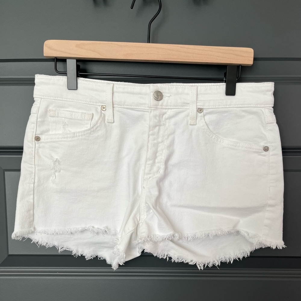 Joe's Jeans White Distressed Jean Shorts